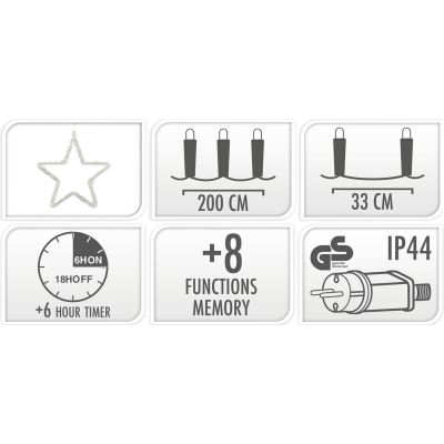 9. LAMPKI CHOINKOWE KURTYNA ŚWIETLNA 200x200 CM 415LED CIEPŁY BIAŁY GWIAZDKI