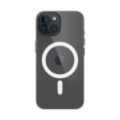 8. Apple - Obudowa tylna do telefonu komórkowego - Kompatybilna z MagSafe - Poliwęglan - Przezroczysta - do iPhone 15 (MXRK3ZM/A)