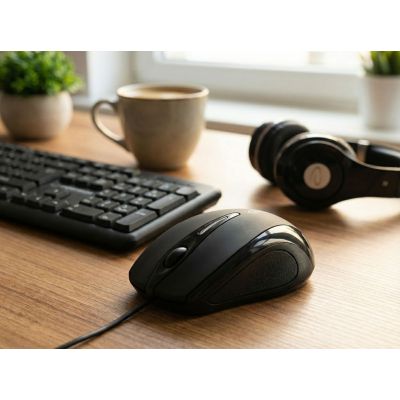 10. Mysz Esperanza EM102K (optyczna; 800 DPI; kolor czarny)