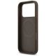 7. Etui Guess 4G Printed Stripes MagSafe na iPhone 17 Pro - brązowe