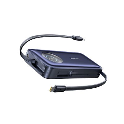 4. Powerbank Baseus EnerCore CR11 20000mAh 100W ze zwijanym kablami USB-C - czarny