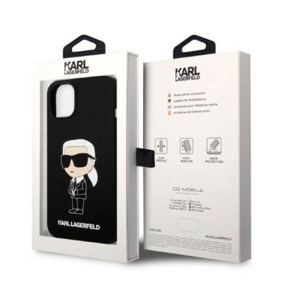 8. Etui Karl Lagerfeld Silicone Ikonik Magsafe na iPhone 14 Plus - czarne