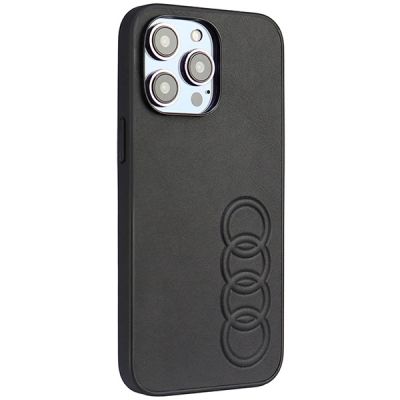 2. Etui Audi Synthetic Leather na iPhone 14 Pro Max - czarne