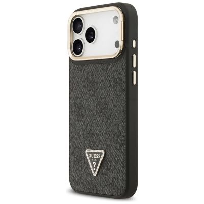 2. Etui Guess 4G PU Triangle Logo & Stand Camera Magsafe na iPhone 17 Pro Max - czarne