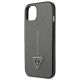 6. Etui Guess SaffianoTriangle Logo na iPhone 13 / 14 / 15 6.1" - srebrne