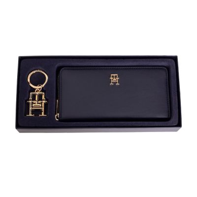 6. Portfel damski Tommy Hilfiger Iconic GP Wallet Keyfob z brelokiem na prezent - AW0AW14004-DW6