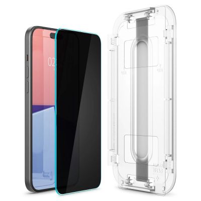 3. Szkło hartowane Spigen Glas.tR EZ Fit Privacy na iPhone 15 Plus