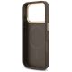7. Etui Guess 4G Stripe MagSafe na iPhone 17 Pro - brązowe