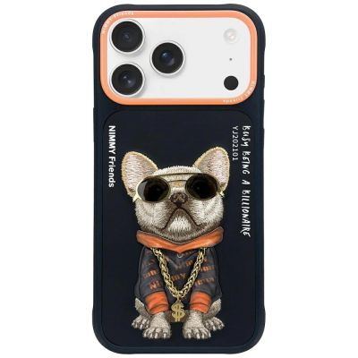 Etui Nimmy Glasses Cool Dog do iPhone 17 Pro - czarne