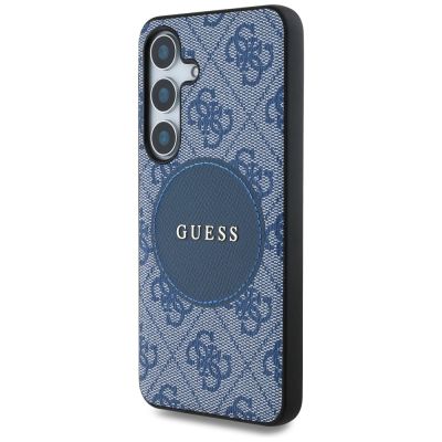 2. Etui Guess 4G Round Patch Classic Logo MagSafe do Samsung Galaxy S25 Plus niebieski