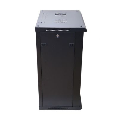 8. Extralink Szafa rack 18U 600x450 Czarna montowana na ścianie