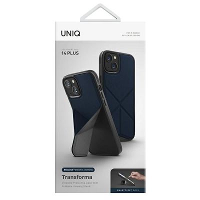14. Etui UNIQ Transforma Magclick Charging na iPhone 14 Plus - niebieskie