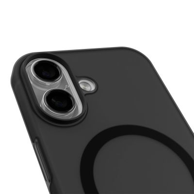 5. Etui silikonowe Puro Daylight kompatybilne z Magsafe na iPhone 17 - półprzezroczyste czarne