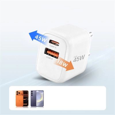 10. Ładowarka sieciowa Tech-Protect NCA45W-GAN 2-Port 45W - biała