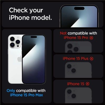 12. Szkło hartowane Spigen Glas.tR EZ Fit na iPhone 15 Pro Max - 2 szt.
