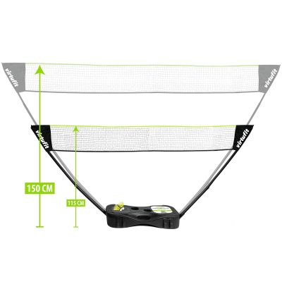 7. VIRTUFIT ZESTAW 2-W-1 PRZENOŚNY ZESTAW DO BADMINTONA I TENISA - W ZESTAWIE WALIZKA I RAKIETKI