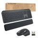 8. Logitech MX Keys combo for Business Gen 2 klawiatura Dołączona myszka Biuro RF Wireless + Bluetooth QWERTY Amerykański międzynarodowy Grafitowy