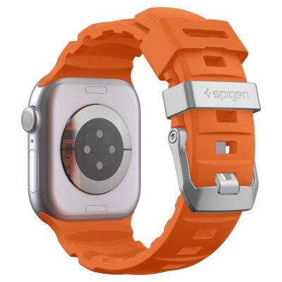 7. Pasek Spigen WBS2 na Apple Watch 44 / 45 / 46 / 49 mm - pomarańczowy
