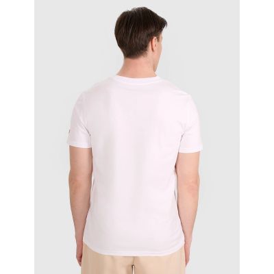 2. T-shirt regular z nadrukiem siatkarskim męski 4F 4FRAW25TTSHM3236-10S