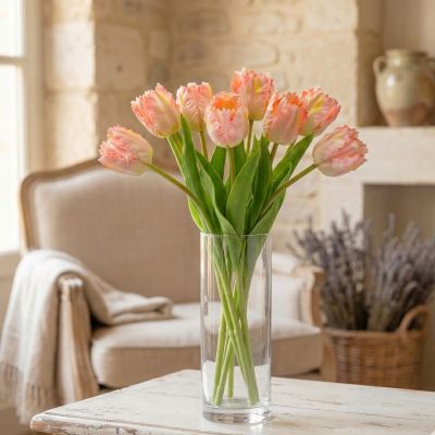 5. TULIPAN RÓŻOWY 38CM JAK ŻYWY DEKORACJA WIOSENNA