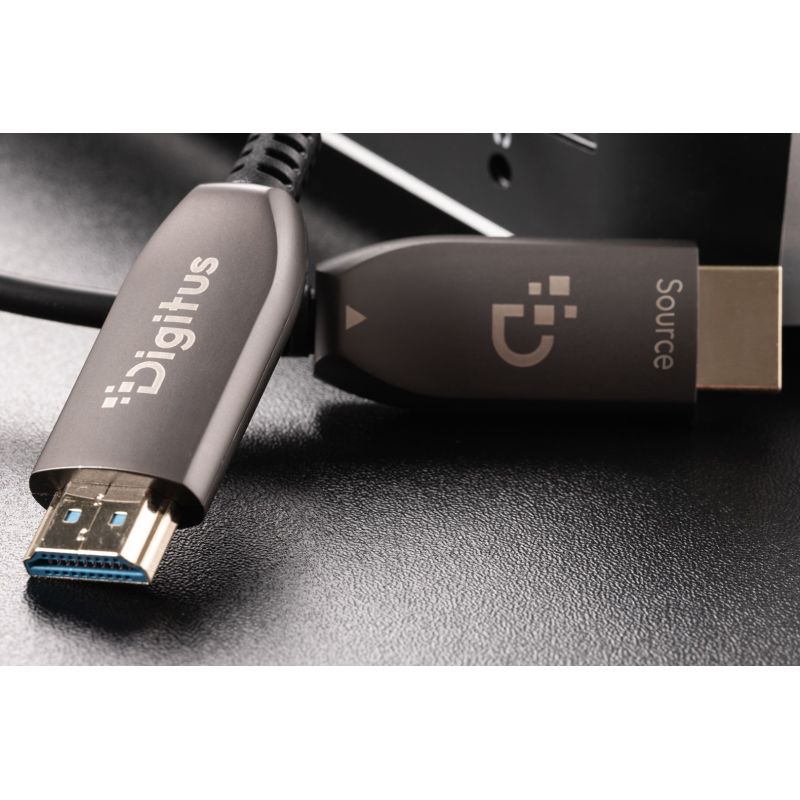 9. Digitus Hybrydowy kabel światłowodowy HDMI AOC, UHD 8K, 100 m