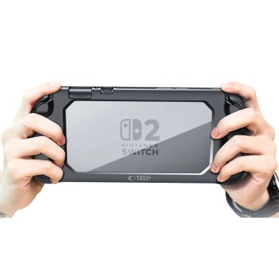 6. Etui Tech-Protect MagMat na Nintendo Switch 2 - czarno-przezroczyste