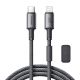 Kabel Joyroom S-A50 Unlimited Series 30W USB-C - Lightning z organizerem magnetycznym 1,2m - szary