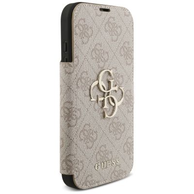 4. Etui Guess Book 4G Metal Logo na iPhone 17 Pro - różowe