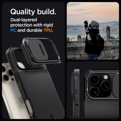 11. Etui Spigen Optik Armor Mag z MagSafe na iPhone 16 Pro Max - czarne