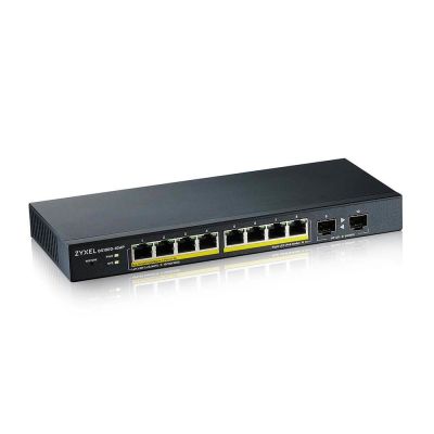 2. Switch Zyxel GS1900-10HP 10p PoE (PoE+: 8;) 77W Managed Gigabit