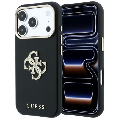 2. Etui Guess Smooth & Big Strass Logo & Strap do iPhone 18 Pro Max / 17 Pro Max czarny