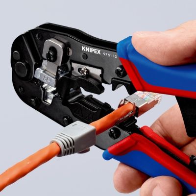 10. Knipex 97 51 13 zaciskarka kablowa Narzędzie do zaciskania Czarny, Niebieski, Czerwony