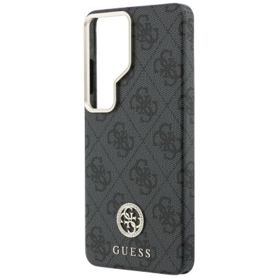 6. Etui Guess 4G Rhinestone Round Logo MagSafe na Samsung Galaxy S26 Ultra - czarne