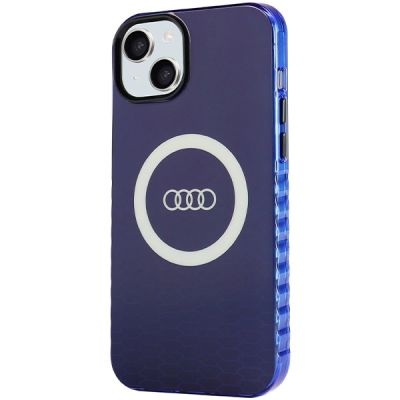 2. Etui Audi IML Big Logo MagSafe na iPhone 15 Plus / 14 Plus - niebieskie