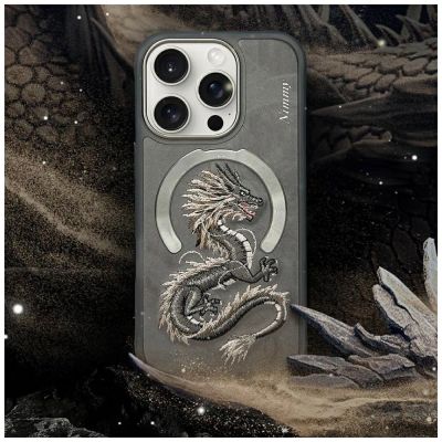 9. Etui Nimmy Dragon MagSafe na iPhone 16 Pro - szare