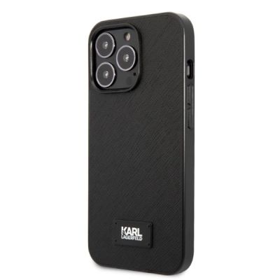 2. Etui Karl Lagerfeld Saffiano Plaque na iPhone 13 Pro Max - czarne