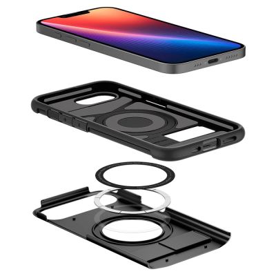 8. Etui Spigen Slim Armor MagSafe na iPhone 16e / 17e- czarne