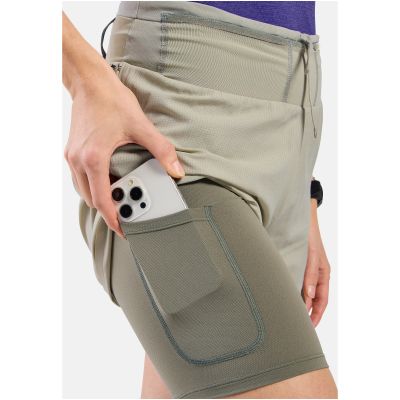 3. Spodenki damskie Odlo X-ALP TRAIL 5 INCH 2-in-1 short szare