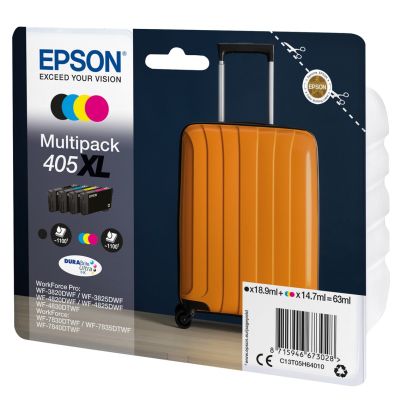 2. Epson 405XL DURABrite Ultra nabój z tuszem 1 szt. Oryginalny Wysoka (XL) wydajność Czarny, Cyjan, Purpurowy, Żółty