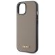 6. Etui DKNY Grained Metal Logo MagSafe na iPhone 15 - beżowe