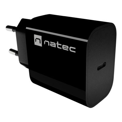 13. NATEC ŁADOWARKA SIECIOWA RIBERA 1X USB-C 20W CZARN
