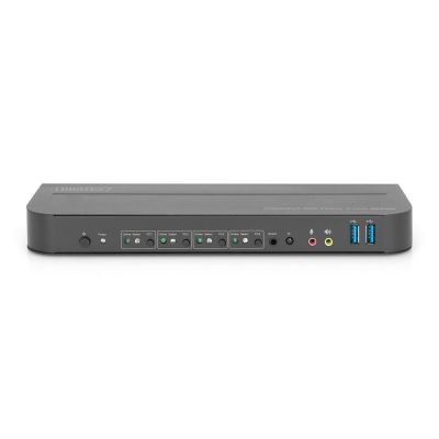 23. Digitus Przełącznik KVM, 4-portowy, 4K 60 Hz, 4 x DP in, 1 x DP/HDMI out