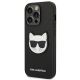 2. Etui Karl Lagerfeld Saffiano Choupette Head Patch na iPhone 14 Pro Max - czarne