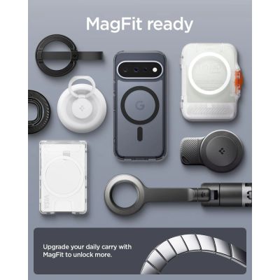 9. Etui Spigen Ultra Hybrid Mag MagSafe na Google Pixel 11 - czarno-szare