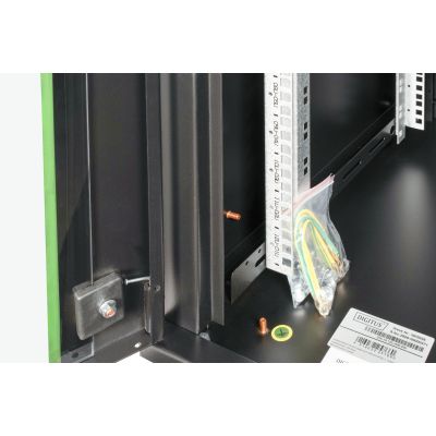 13. Digitus Szafa sieciowa wisząca Unique 19" 12U rack 600x600, drzwi szyba, czarny, niedzielona, złożona, 100kg