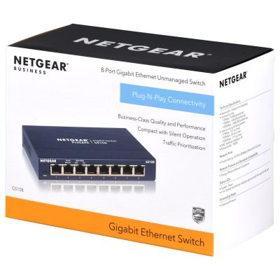 7. Switch Netgear GS108GE 8p Unmanaged Gigabit
