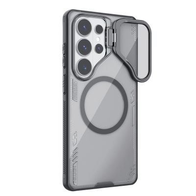 3. Etui Nillkin Iceblade Prop Magnetic z osłoną aparatu i podstawką kompatybilne z MagSafe na Samsung Galaxy S26 Ultra - przezroczysto-czarne