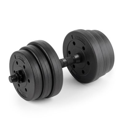 4. Zestaw hantli 4w1 (sztanga, hantle, kettlebell, podpórki do pompek) Spokey PONDUS SET 20 kg