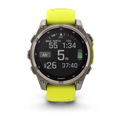 8. Zegarek Garmin Fenix 8 Solar Sapphire Żółty