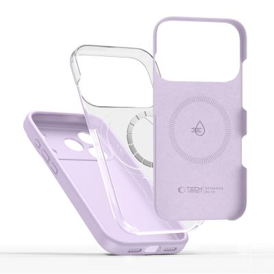 4. Etui Tech-Protect Silicone MagSafe na iPhone 17 Pro - fioletowe
